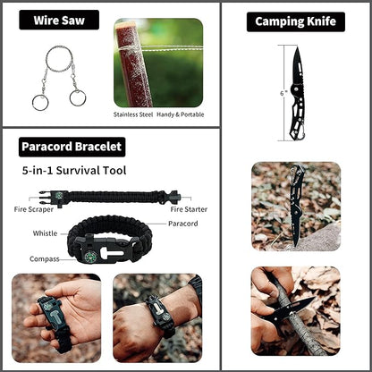 RHINO RESCUE Survival First Aid Kit, HSA/FSA Eligible, Emergency Kit Molle Pouch IFAK Medical Kit for Vehicles Car Camping Backpacking Hiking Hunting