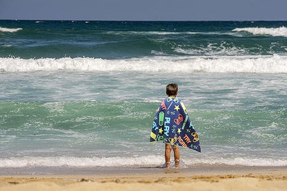 Microfiber Beach Towel for Kids - Thin and Large (30"x60") - Gaming - Absorbent, quick dry, sand free, lightweight, blanket - toddler, girls, boys - For Sports, Pool, Picnic, Camping, Travel, Swim
