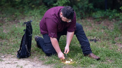 SharpSurvival Spark Fire Starter Kit - Magnesium Ferro Rod Fire Starter Kit with Compass and Whistle - Emergency Fire Starter Survival Multitool for Camping, Hiking, Hunting and more