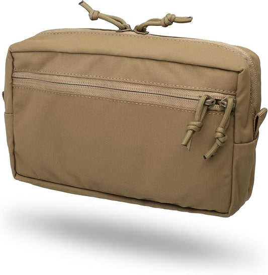 WYNEX Tactical Molle GP Admin Pouch, Molle General Purpose Pouch EDC Molle Utility Tool Pouch Organizer Military Multi Purpose Bag Modular Pouches Cummerbund Belt Pouch with Hook and Loop Insert Panel