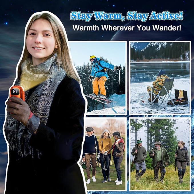 Hand Warmers Rechargeable - 2 Pack Electric Hand Warmers 14000mAh, 16 Hrs Warmth Dual-Sided Heating Max 131℉, Reusable Hand Warmers Pocket Heater for Raynauds, Hunting, Golf, Camping
