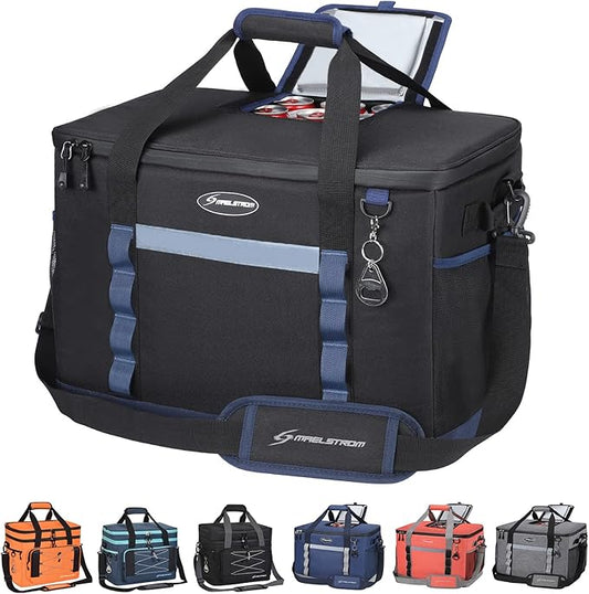 Maelstrom Soft Cooler Bag,Collapsible Soft Sided Cooler,24/30/60/75 Cans Beach Cooler,Ice Chest,Large Leakproof Camping Cooler,Portable Travel Cooler for Grocery Shopping,Camping,Road Trips