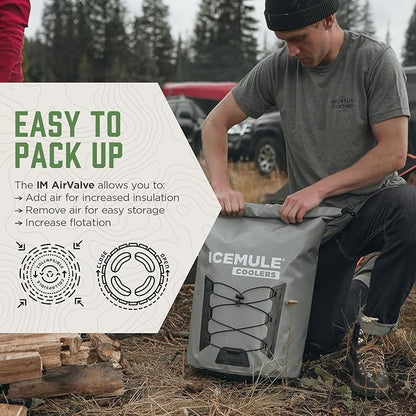 ICEMULE Pro Collapsible Backpack Cooler – Hands Free, 100% Waterproof, 24+ Hours Cooling, Soft Sided Cooler