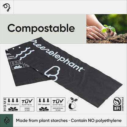Green Elephant Portable Toilet Bags - Camping Toilet Bags, Camping Potty Bags, Camping Poop Bags for People, Toilet Waste Bags for 5 Gallon Bucket, Camp Toilet Bag, 15 count, 8 gal, 1 mil (3 pack)