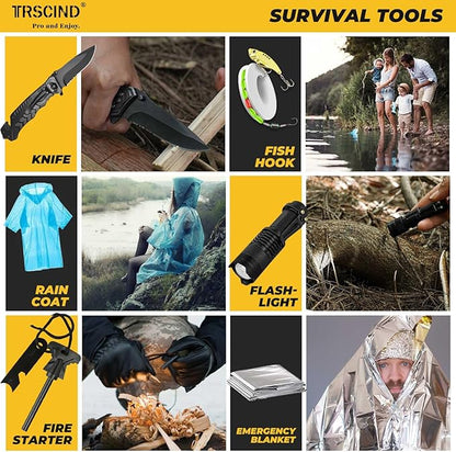 Gifts for Men Dad Husband - Fathers Day Anniversary Birthday Gifts Idea for Him Boyfriend Man - Survival Kit 14 in 1, Survival Gear and Equipment, Fishing Hunting Camping Accessories, Cool Gadgets
