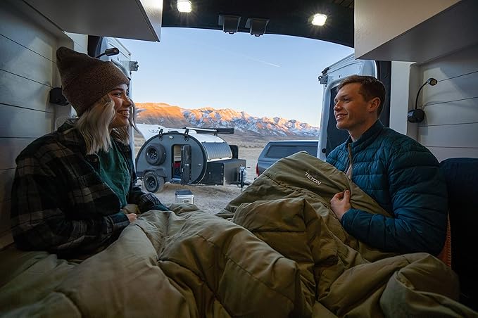 Teton Evergreen Sleeping Bag – Spacious Fit and Cozy Warmth for Adults – Options for Camping in Any Weather