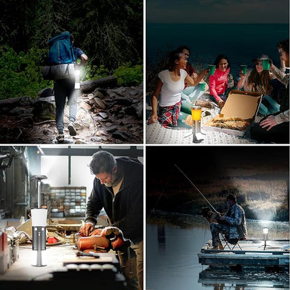Telescopic Camping Lights Rechargeable Led Work Light with Stand Multifunction 18000 mAh Lanterns Portable Job Site Lighting Cordless Dimmable Flame Tent Lamp 7500lm Power Supply