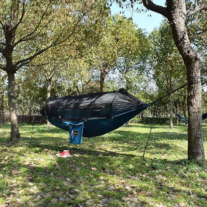Professional Camping Hammocks with Mosquito Net, Lightweight Double for Camping, Hiking & Backpacking | Includes Two 10 FT Tree Straps, 230T Nylon Design