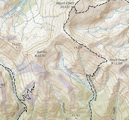 Outdoor Trail Maps LLC Hunter-Fryingpan/Mount Massive Wilderness - Colorado Topographic Hiking Map (2018)