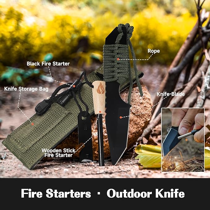 Gifts Set for Men,Dad Gift Box Dad Gifts from Son Daughter,Gift for Father's Day Birthday Tumbler Mug Gift Box Basket, Cool Camping Ourdoor Survival Kit for Son Dad in Law Husband