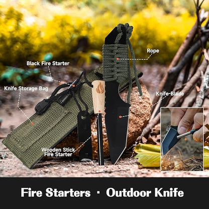 Gifts Set for Men,Dad Gift Box Dad Gifts from Son Daughter,Gift for Father's Day Birthday Tumbler Mug Gift Box Basket, Cool Camping Ourdoor Survival Kit for Son Dad in Law Husband