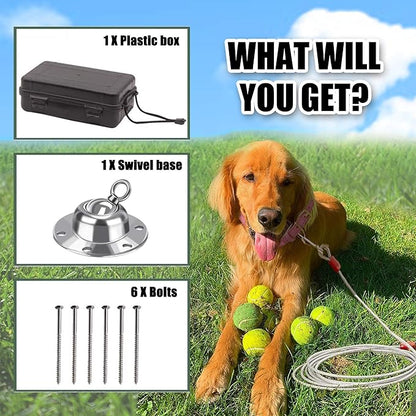 360° Swivel Dog Tie Out Stake Dog Anchor - Heavy Duty Rust Proof Dog Yard Stake Holds 1000Lbs of Pull Force for Yard Camping Outdoor