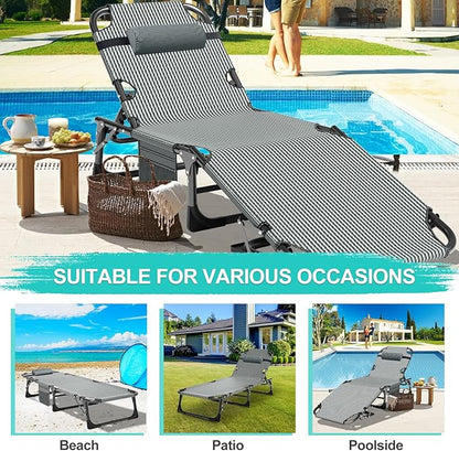 ABORON Folding Camping Cot for Adults, Heavy Duty 3-in-1 Bed for Guest Sleeping, Adjustable Double-Layer 1200D with Mattress & Carrying Bag for Home, Office, Vacation, Hospital Use