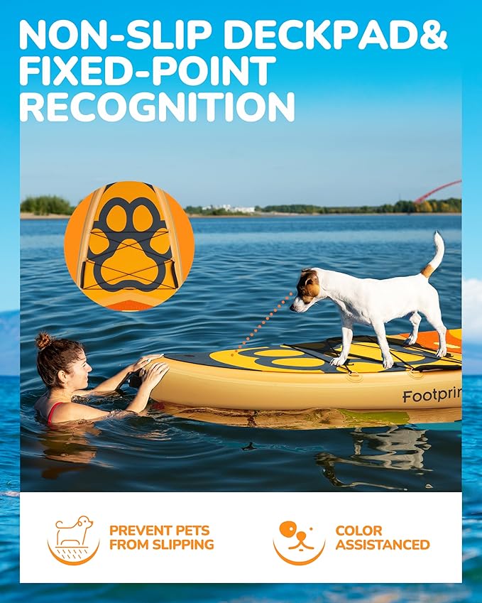 11'6×35" Super Wide Inflatable Stand Up Paddle Board, Ultra Stable Wide SUP for 2+1 People/Family/Big Size, 100L Backpack, All-Round Sup Board, US Big Fin