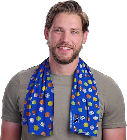 KOOLGATOR SPF 30 Cooling Towel for Face & Neck - Cooling Towels for Sports, Athletes, Gym, and Hot Weather - Men, Women & Kids