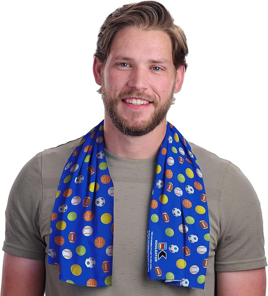 KOOLGATOR SPF 30 Cooling Towel for Face & Neck - Cooling Towels for Sports, Athletes, Gym, and Hot Weather - Men, Women & Kids
