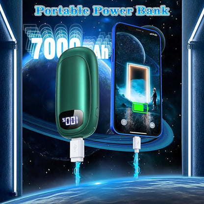 Hand Warmers Rechargeable - 2 Pack Electric Hand Warmers 14000mAh, 16 Hrs Warmth Dual-Sided Heating Max 131℉, Reusable Hand Warmers Pocket Heater for Raynauds, Hunting, Golf, Camping