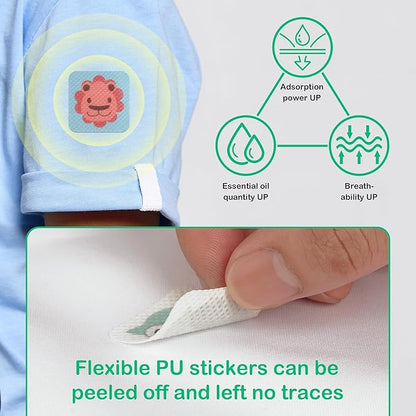 360 Pack Mosquito Repellent Stickers for Kids, with 6 Pack Mosquito Repellent Bracelets, Natural DEET-Free, Plant Ingredients, Mosquito Patches for Outdoor Camping & Travel