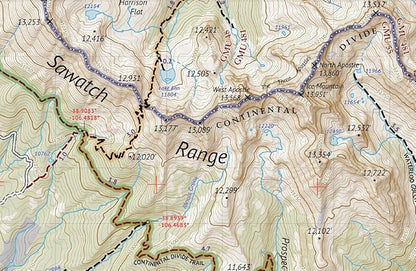 Collegiate Peaks Wilderness - Colorado Topographic Hiking Map (2018)