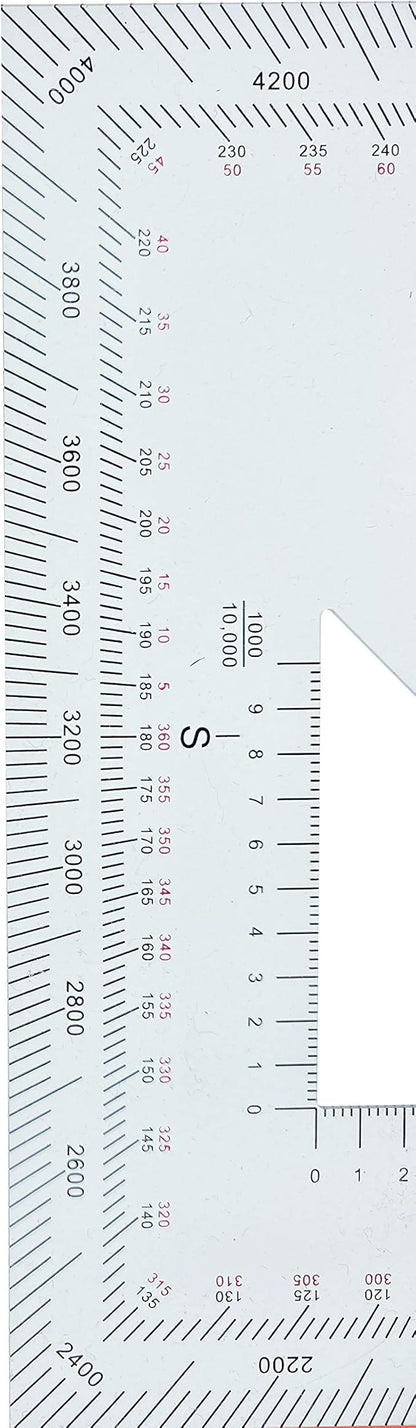 1.2mm Transparent Plastic Military UTM/MGRS Coordinate Scale Map Reading and Land Navigation Topographical Map Scale, Protractor and Grid Coordinate Reader