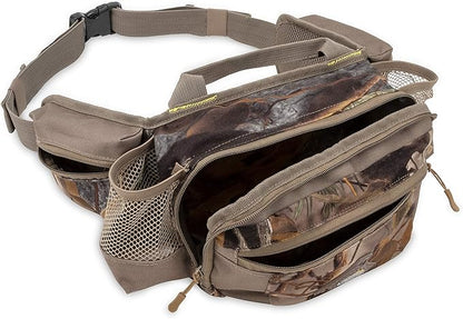 North Mountain Gear Camouflage Fanny Pack Lightweight Waterproof Military Hunting Climbing Camping Accessories (Woodland Brown)