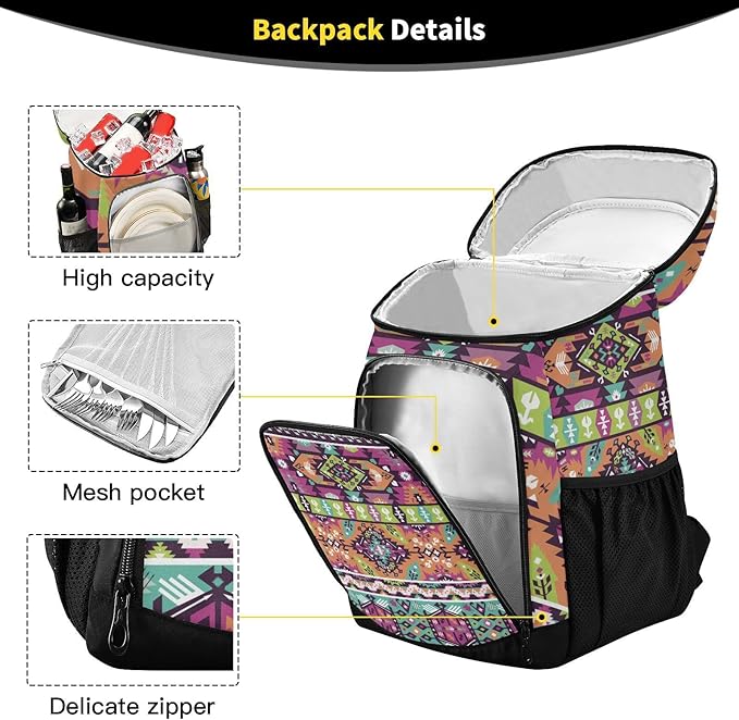 Cooler Backpack Insulated Leak Proof Beach Cooler Bag 30 Cans Waterproof Lightweight Soft Lunch Picnic Cooler for Men Women