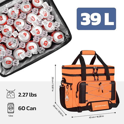 Maelstrom Soft Cooler Bag,Collapsible Soft Sided Cooler,24/30/60/75 Cans Beach Cooler,Ice Chest,Large Leakproof Camping Cooler,Portable Travel Cooler for Grocery Shopping,Camping,Road Trips