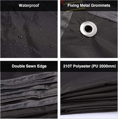 REDCAMP Ultralight Tent Footprint, PU 2000 Waterproof Camping Tent Tarp with Drawstring Carrying Bag, Waterproof Camping Tarp for Outdoor Hiking Camping
