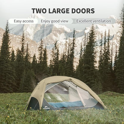 Naturehike Star River UL 2 Person Backpacking Tent, Double Layer Waterproof Two Person Tent, Lightweight Backpacking Cycling 2 Person Tent