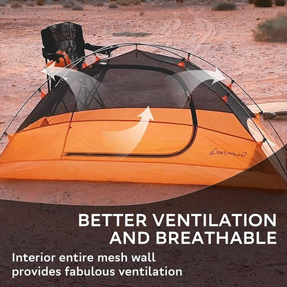 Clostnature Crux Lightweight Tent for Backpacking - 1/2/3/4 Person Ultralight Backpacking Tent, Waterproof Easy Setup Camping Tent, Hiking Tent for Outdoor, Hiking and Mountaineering