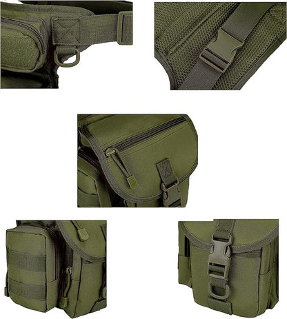 Multi-Purpose Tactical Drop Leg Bag Tool Fanny Thigh Pack Leg Rig Military Motorcycle Camera Versipack Utility Pouch, Black/Coyote Tan/Army Green/Camouflage 7 Colors Available