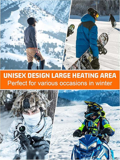 Heated Gloves,Electric Heated Gloves for Men Women,5000mAh Rechargeable Battery 3 Temperature Setting Levels,Touchscreen Hand Warmer for Skiing Hiking Cycling Hunting Fishing Motorcycl