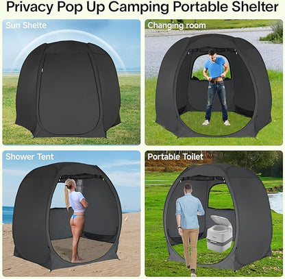 Patio Gazebo Screen House Room, LEEDOR Pop Up Outdoor Gazebo Tent with Roll Up Mosquito Netting, Easy Setup & Waterproof & Sunshade, Suitable for Camping Trip, Backyard, Beach, Picnic - Grey