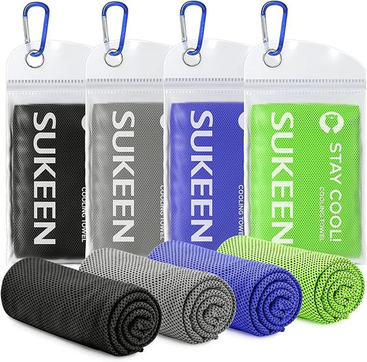 Sukeen Mini Cooling Towel(31 "x9),Kids Cooling Towel,Ice Towel,Soft Breathable Chilly Towel,Microfiber Towel for Boys and Girls Shool,Sport,Running,Camping,Fitness,Parent-Child Activities,ect.