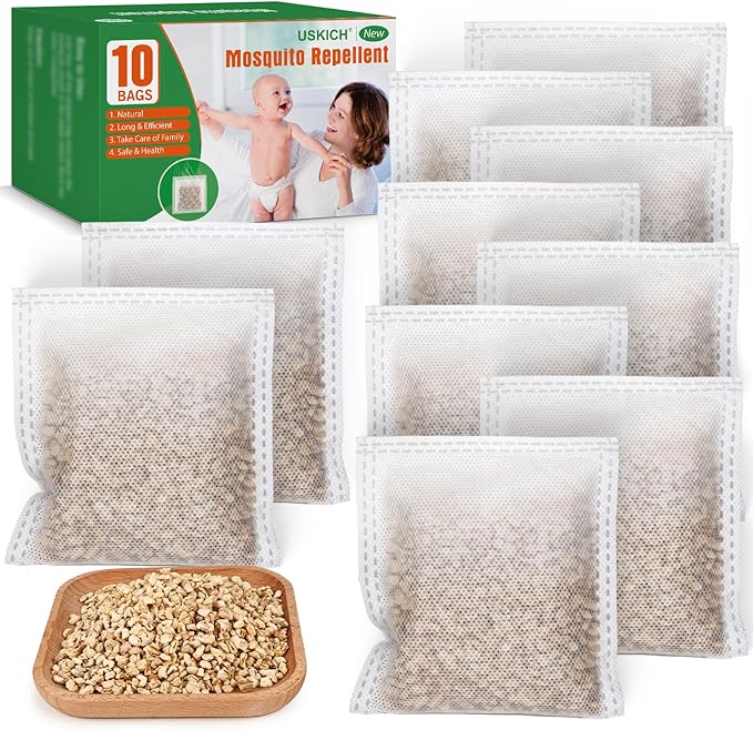 10 Pack Mosquito Repellent Powerful Mosquito Deterrent Outdoor/Indoor Natural Mosquito Repellent for Kids & Pet,Mosquito Control for Room/Yard/Camping