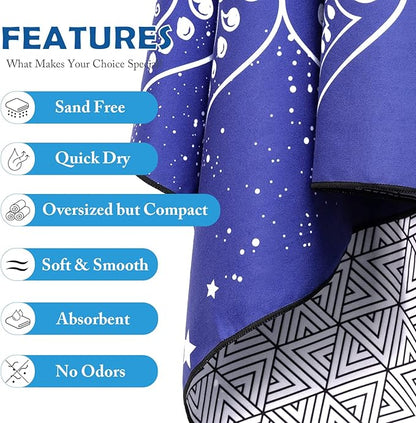 Your Choice Microfiber Beach Towels, Sand Free Beach Towel, Quick Dry Beach Towel, Extra Large Beach Towels for Adults, Kids (67x35 Inch, 60x30 Inch), Travel Towel, Camping Towel