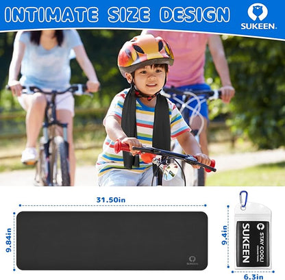 Sukeen Mini Cooling Towel(31 "x9),Kids Cooling Towel,Ice Towel,Soft Breathable Chilly Towel,Microfiber Towel for Boys and Girls Shool,Sport,Running,Camping,Fitness,Parent-Child Activities,ect.