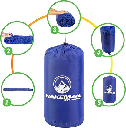 Mummy Sleeping Bag - Adult Cold Weather Sleeping Bag Rated to 25°F - Waterproof with Drawstring Hood - Camping Equipment by Wakeman Outdoors