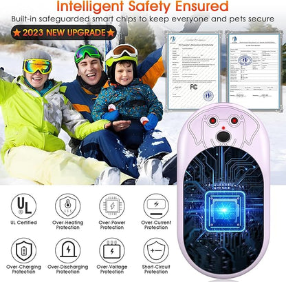 Rechargeable Hand Warmers 6000mAh Portable: Aleath Warm Gifts for Outdoor Hunting Camping - 2 Pack Electric Hot Handwarmers for Women Men