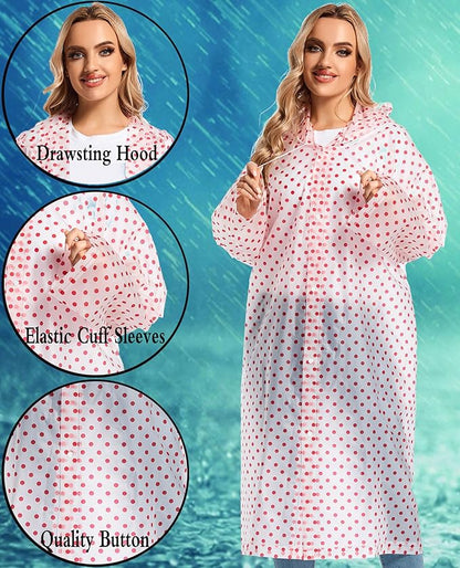 Rain Ponchos for Adults Reusable Raincoats Survival Heavy Duty Military Impermeable 2 Packs Rain Coat…