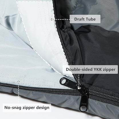 BISINNA Mummy Sleeping Bag for Adults 14-41℉ Cold Weather Camping Sleeping Bags with Compression Sack for Backpacking Hiking Traveling