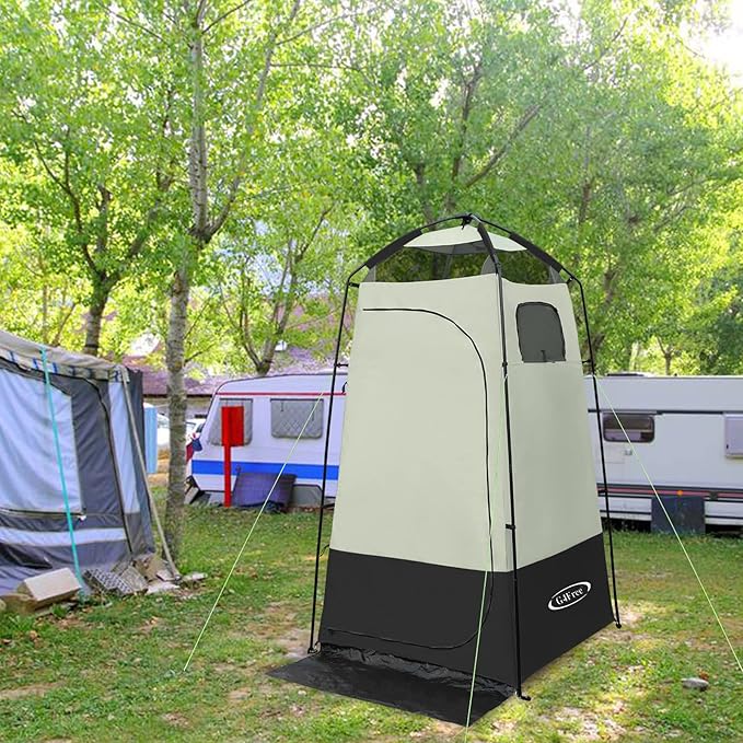 G4Free Camping Shower Tent Privacy Tent Dressing Changing Room Portable Toilet Rain Shelter for Beach with Carry Bag