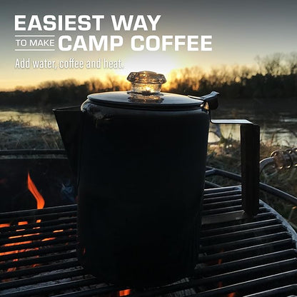 COLETTI Bozeman Percolator Coffee Pot — Camping Coffee Pot, Camping Coffee Makers – America’s Favorite Percolator – NO Aluminum or Plastic [12 cup]