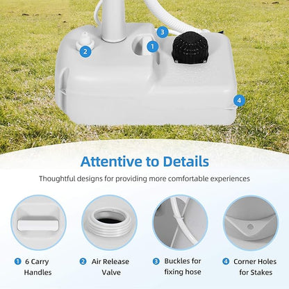 YITAHOME Portable Sink Camping Hand Washing Station with 17 L Wash Basin Stand and Carry Bag, Rolling Wheels, Soap Dispenser, Towel Holder, for Outdoor, Travel, Boat, Gather, Garden, Worksite
