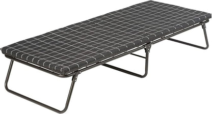 Coleman ComfortSmart Glamping Cot with Sleeping Pad Folding Steel Cot with Thick Mattress Pad for Comfortable Sleeping Deluxe Size Available for Big & Tall Adults