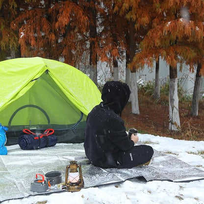 RedSwing 4 Pack Emergency Blankets, Waterproof Survival Thermal Tarp, Multipurpose Reflective Insulated All Weather Blankets for Camping Hiking, Black