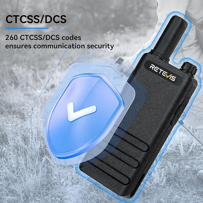 Retevis B3H Portable FRS Two-Way Radios,New Version of RT22(3.0),Rechargeable Walkie Talkies for Adults,Channel Display,Fashion Ultra-Thin, Handsfree 2 Way Radios for Camping Hiking Hunting(2 Pack)