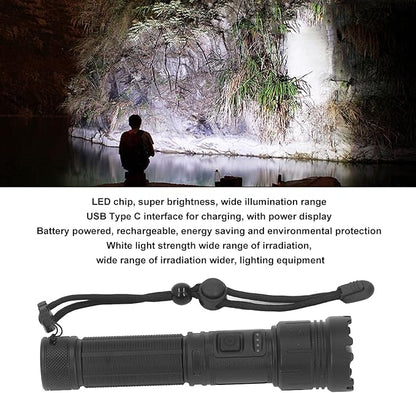 Rechargeable Flashlights High Lumens，Super Bright Tactical Flashlight， Portable Small Zoom Led Flashlight 1500m Range Super Bright Flashlight Aluminum with 3 Lighting Modes