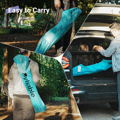 Camping Folding Chair Outdoor Lawn Portable Lightweight Camp Folding Chairs for Adult Outside with Cup Holder, Cooler Pouch & Side Pocket for Camping, Beach, Fishing, Sports or Tailgating Events
