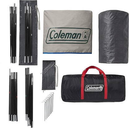 Coleman Cabin Camping Tent with Screened Porch 4/6 Person Weatherproof Tent with Enclosed Screened Porch Option Includes Rainfly Carry Bag Extra Storage and 10 Minute Setup